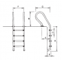 Лестница Mix со ступеньками Standard, AISI-304