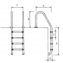 Лестница Standard со ступеньками Standard, AISI-304